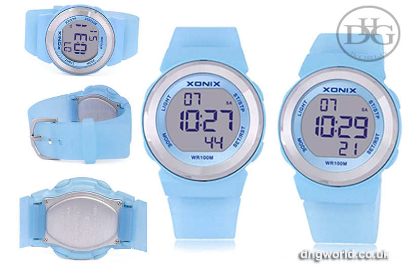 XONIX Sports Fun Digital Ladies Women s Watch Water Resistant 100m 10 Bar LED Display Chronograph