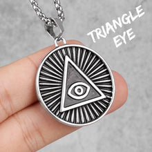 Stylish, Stainless Steel, Illuminati/All Seeing Eye Theme Pendant/Necklace - Unisex