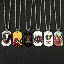 Military, Stainless Steel, Marvel Theme Deadpool/Wolverine Theme Pendant/Dog Tags