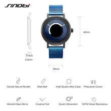 SINOBI, Creative, Designer Brand, Stainless Steel, Rotating, Quartz Watch - Men's/Gents, Water Resistant