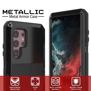 Luxury Aluminium Doom Armour Case, Samsung Galaxy Phones - S23 S22 S21 S20 S10 S9 S8 Plus Ultra Note, Anti-Knock, Dirt-Resistant