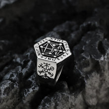 Vintage/Gothic, 316L Stainless Steel, Nordic/Viking Rune Theme Ring - Men's