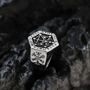 Vintage/Gothic, 316L Stainless Steel, Nordic/Viking Rune Theme Ring - Men's