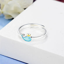 Cute, 925 Sterling Silver, Whale Theme, Adjustable Ring - Ladies/Women's, White Gold Plated