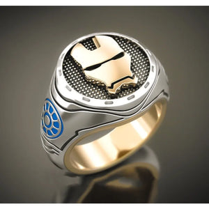 Trendy/Punk Style, Stainless Steel, Marvel, Iron Man / Tony Stark Theme Ring - Men's / Gents