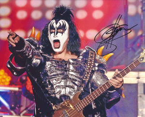 Signed/Autographed Digital Print, 10"x8", Gene Simmons (Singer, Kiss) Photo