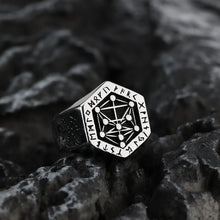 Vintage/Gothic, 316L Stainless Steel, Nordic/Viking Rune Theme Ring - Men's