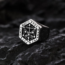 Vintage/Gothic, 316L Stainless Steel, Nordic/Viking Rune Theme Ring - Men's