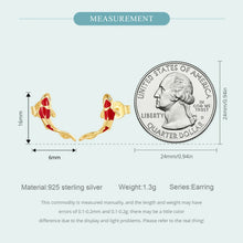 Vintage/Elegant, 925 Sterling Silver, Koi Carp Theme, Stud Earrings - Ladies/Women