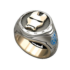 Trendy/Punk Style, Stainless Steel, Marvel, Iron Man / Tony Stark Theme Ring - Men's / Gents