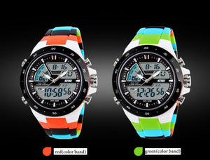 SKMEI Sports Dual Display (Analog / Digital) Japanese Quartz Watch - Men's, Water Resistant (50m)