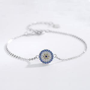 KALETINE Turkish Style Eye Theme 925 Sterling Silver Bracelet - Ladies / Women's, CZ