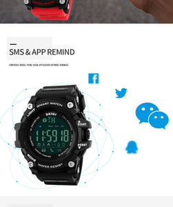 SKMEI 1227 Digital Sports Smartwatch - Unisex, Water Resistant 50m, Bluetooth, Call & App Reminder
