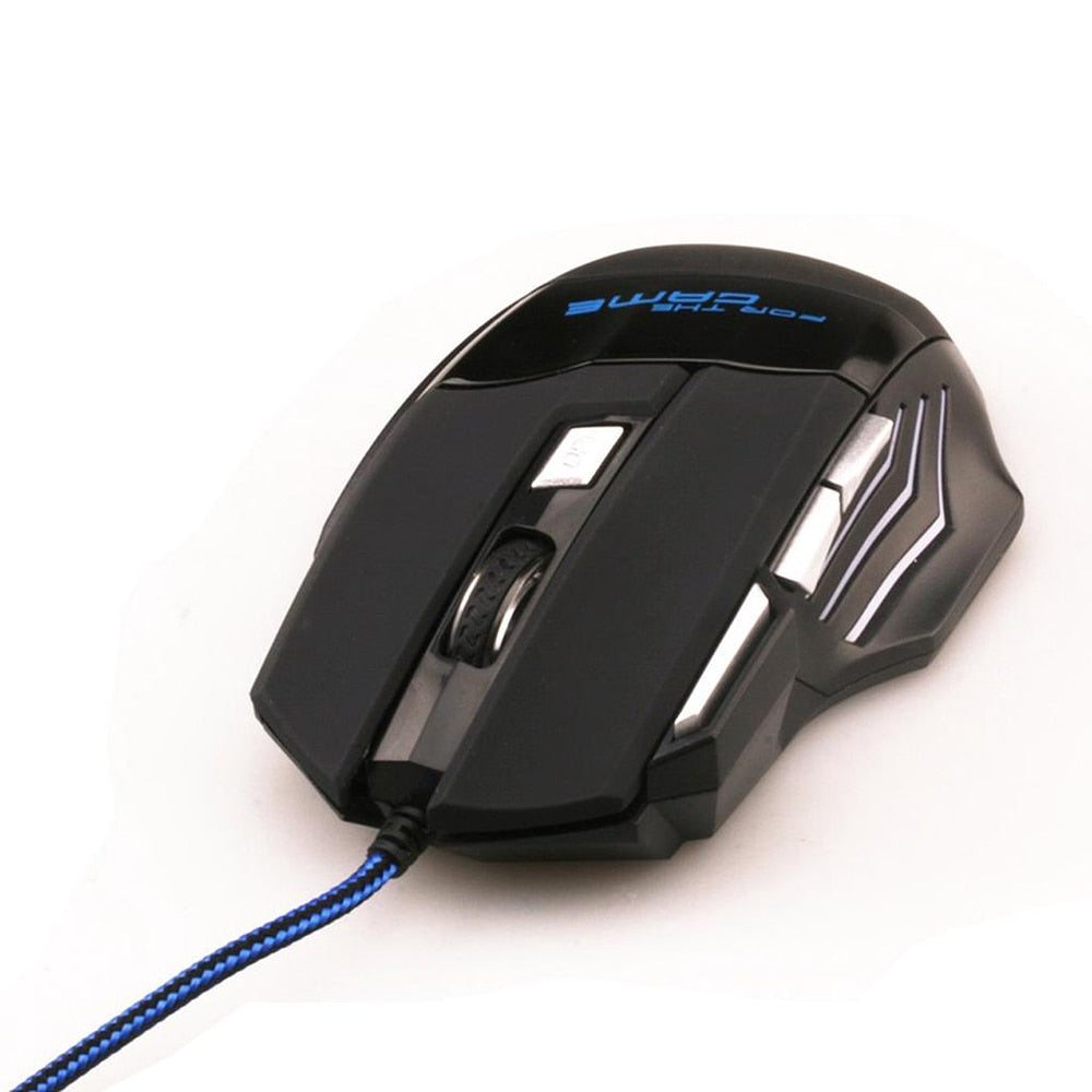 Trendy Ergonomic USB Wired LED Optical 7 Button Gaming Mouse - 5500DPI, PC, Laptop, Colour Changing