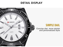 Curren Luxury, Stainless Steel, Analog, Quartz Watch - Men's / Gents, Water Resistant 30m