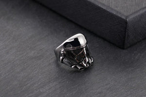 Classic, 316L Stainless Steel, Storm Trooper Helmet Star Wars Theme Ring