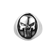 Classic / Punk, 316L Stainless Steel, Marvel, The Punisher Skull Theme Ring - Unisex