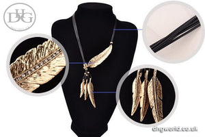 MEYFLINN Elegant Feathers Theme Ladies Necklace / Choker