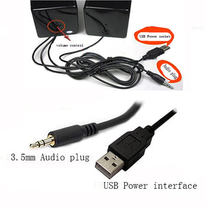 Jninsens Mini Wired Desktop / Laptop / Notebook / Stereo Speakers - Music, Films, Streaming Media, Portable