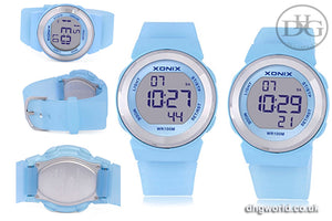 XONIX Sports, Fun, Digital Ladies / Women's Watch - Water Resistant (100m / 10 Bar), LED Display, Chronograph