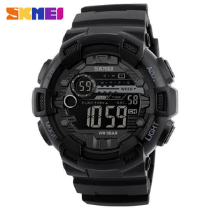 SKMEI Military Style Digital LED Mens Sports Watch - Water & Shock Resistant, Chronograph