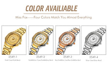MISSFOX Designer Brand Analog 316L Stainless Steel Quartz Luxury Watch - Ladies / Women's, CZ