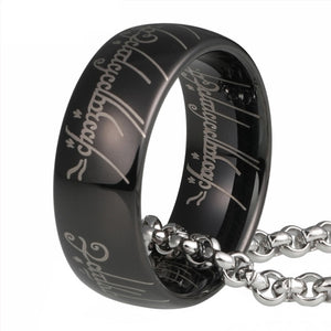 KNIGHTODE Fantasy, Lord of the Rings, 8mm Tungsten Carbide (The One Ring / Ring of Power) - Unisex