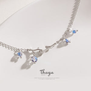 THAYA Exquisite / Elegant 925 Sterling Silver Twilight Forest Symphony Charm Bracelet - Ladies / Women's