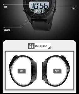 SKMEI Military / Sports PU Plastic Solar Powered LED Digital Watch - Men's / Gents, 50m Water Resistant