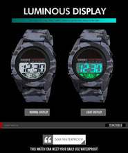 SKMEI Military / Sports PU Plastic Solar Powered LED Digital Watch - Men's / Gents, 50m Water Resistant