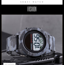 SKMEI Military / Sports PU Plastic Solar Powered LED Digital Watch - Men's / Gents, 50m Water Resistant