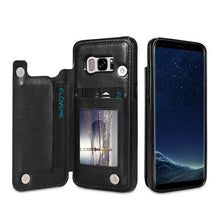 KISSCASE Retro Flip PU Leather Case for Samsung Galaxy (S21 S20 S10 S9 S8 S7) - Dirt Resistant, Card Holder
