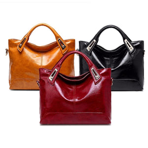 FUNMARDI Designer / Professional Oil Wax PU Leather Crossbody / Shoulder Handbag / Purse - Ladies / Women's