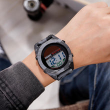 SKMEI Military / Sports PU Plastic Solar Powered LED Digital Watch - Men's / Gents, 50m Water Resistant