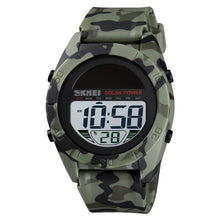 SKMEI Military / Sports PU Plastic Solar Powered LED Digital Watch - Men's / Gents, 50m Water Resistant