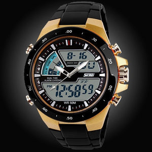 SKMEI Sports Dual Display (Analog / Digital) Japanese Quartz Watch - Men's, Water Resistant (50m)
