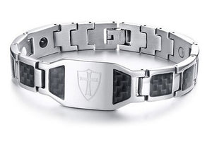 VNOX Stylish / Gothic Stainless Steel Magnetic Knights Templar Bracelet -  Men's / Gents