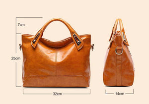 FUNMARDI Designer / Professional Oil Wax PU Leather Crossbody / Shoulder Handbag / Purse - Ladies / Women's