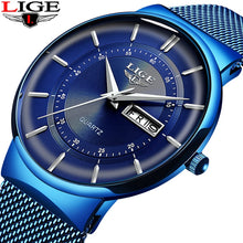 LIGE Luxury / Designer Stainless Steel Analog Quartz Watch - Men's / Gents, Water Resistance 30m