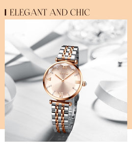 CIVO Luxury / Elegant Crystal Stainless Steel Japanese Quartz Watch - Ladies / Women's, Water Resistant (30m)