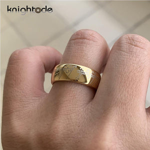 KNIGHTODE Fantasy, Lord of the Rings, 8mm Tungsten Carbide (The One Ring / Ring of Power) - Unisex