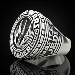 ZHIXUN Retro Vintage Silver Plated Star Wars Jedi Order Themed Ring - Unisex