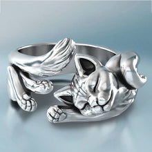 FOYDJEW Cute Silver Plated Cat / Kitten Theme Adjustable Ring - Women's / Ladies