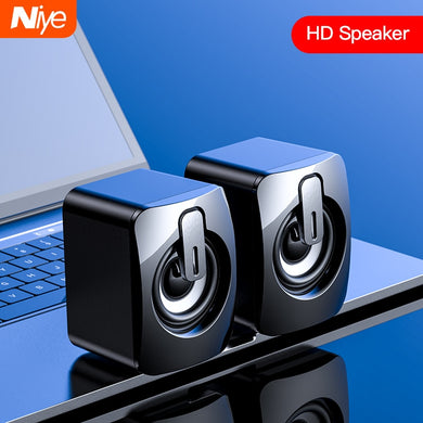 NIYE Classic, USB / 3.5mm Wired, Mini 3D Surround Sound Stereo Speakers - PC, Laptop, Desktop, Notebook, Smartphone