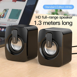 NIYE Classic, USB / 3.5mm Wired, Mini 3D Surround Sound Stereo Speakers - PC, Laptop, Desktop, Notebook, Smartphone