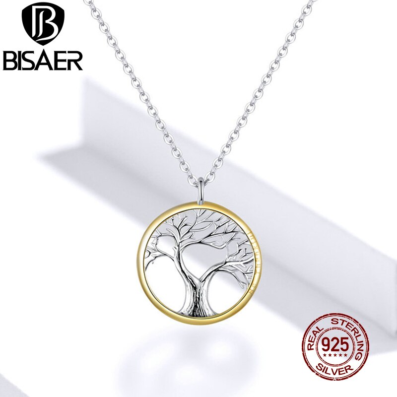 BISAER Elegant 925 Sterling Silver Norse Tree of Life Necklace / Pendant - Ladies / Women's