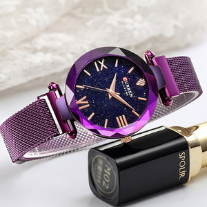 CURREN Luxury / Fashion Japanese Quartz, Steel Mesh Starry / Diamond Theme Watch - Ladies / Women's, Water Resistant