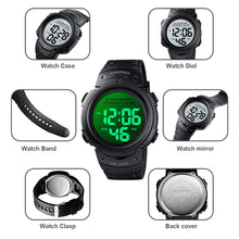 SKMEI Outdoor Sports Digital LED ABS Plastic Watch - Men / Gents, 100M Water Resistant