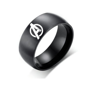 Trendy, Marvel Avengers Logo Theme Stainless Steel Ring - Unisex, Superhero