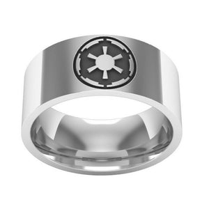 Stainless Steel Classic, The Empire Symbol / Star Wars Themed Ring - Unisex, Men's, Women's